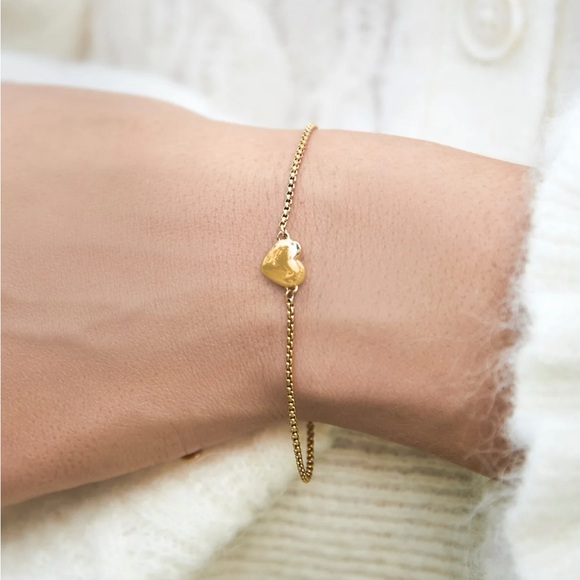 Spartina 449 Gold Limelight Bracelet Heart 6.7-8" - Picture 5 of 5